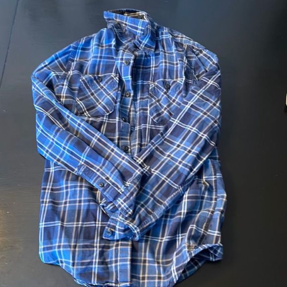 FREE American Eagle Small Blue Plaid Small Long Sleeve Button Down IN BUNDLE